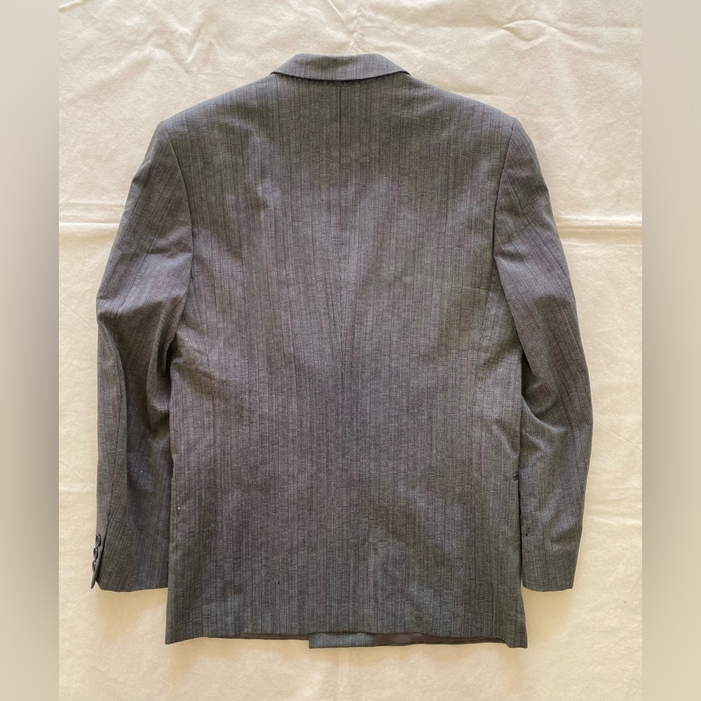 Vintage Yves Saint Laurent Gray Double-Breasted Men's Blazer w Matching Pants - Picture 8 of 16